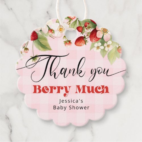 Thank you berry much Strawberry thank you Favor Tags
