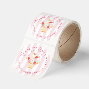 Thank you Berry Much Whimsical Baby Shower Classic Round Sticker