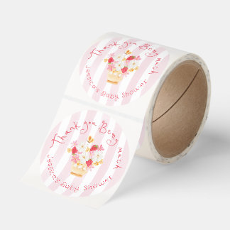 Thank you Berry Much Whimsical Baby Shower Classic Round Sticker