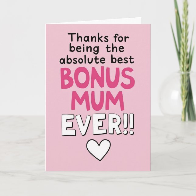 Thank You Best Bonus Mum Card (Front)