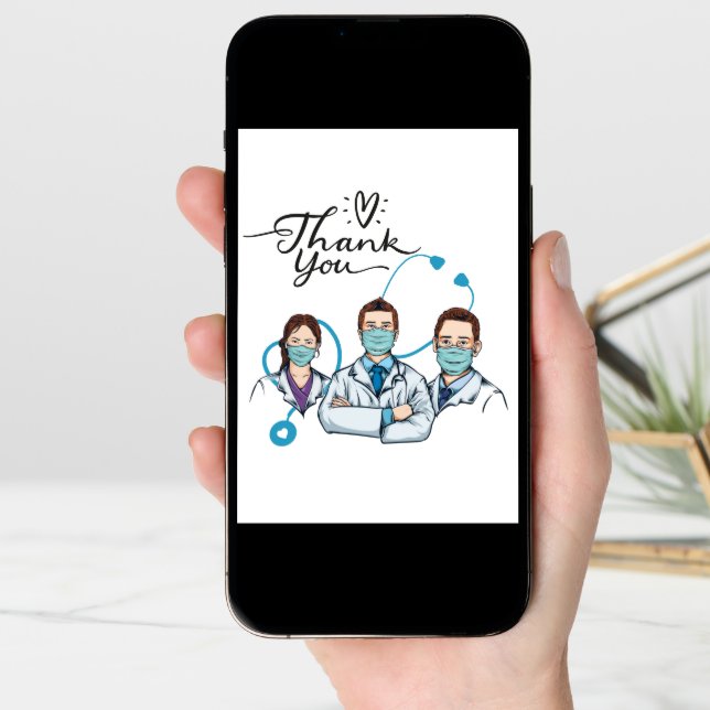 Thank you best doctor medical team appreciation card (Front Digital)