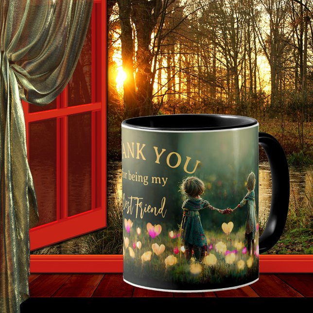 Thank You Best Friend Artistic Coffee Mug (Creator Uploaded)