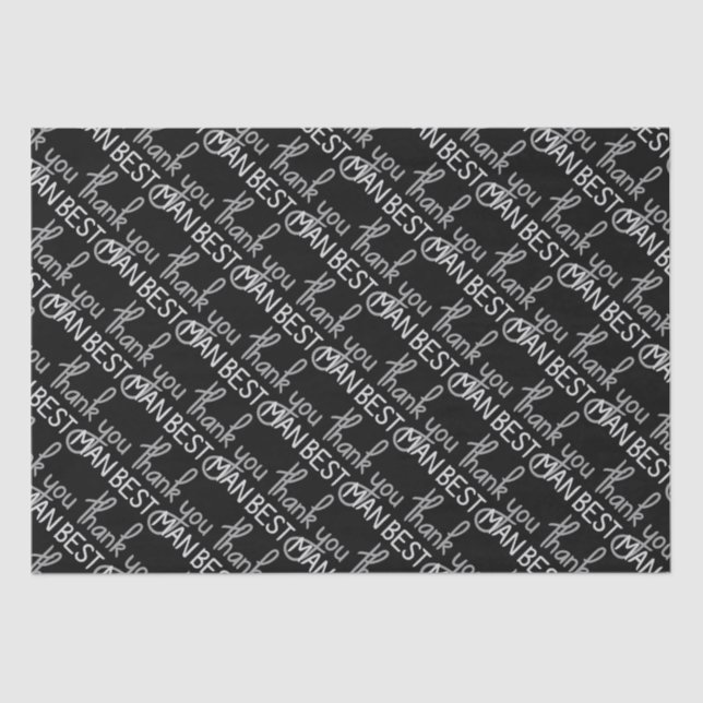 Thank You Best Man Tissue Paper (Front)