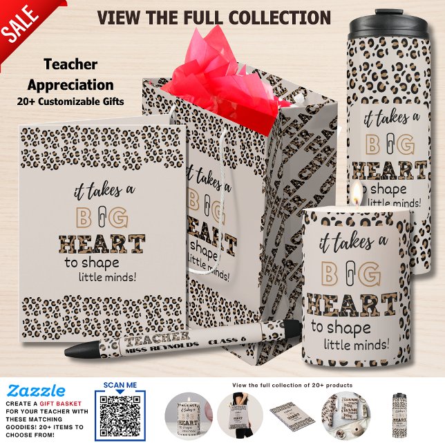 Thank You Best Teacher Custom Quotes Leopard Print Tissue Paper (Creator Uploaded)