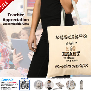 Thank You Best Teacher Custom Quotes Leopard Print Tote Bag