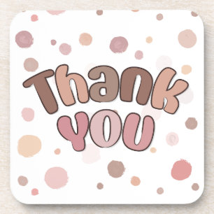 Thank you beverage coaster