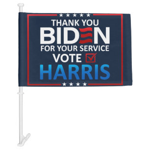 Thank You Biden - Vote Harris 2024 Election Car Flag