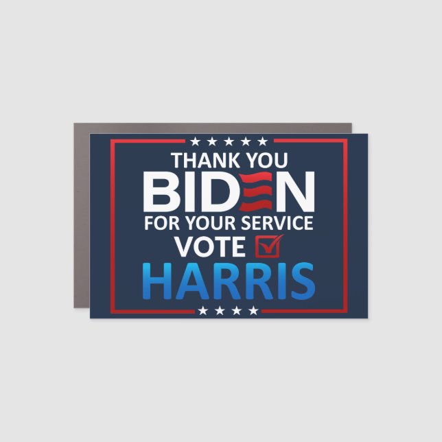 Thank You Biden - Vote Harris 2024 Election Car Magnet (Front)