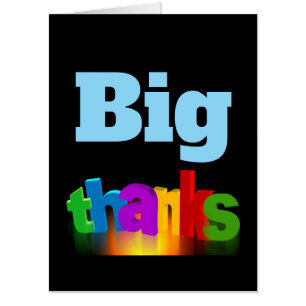 THANK YOU BIG BIGGEST GREETING CARD
