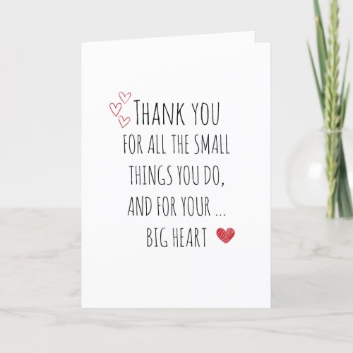 Thank you Big Heart Cute Valentines Day Couples  