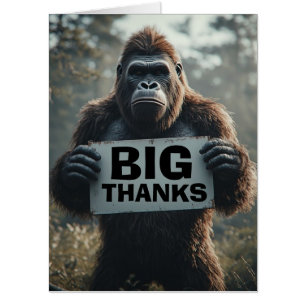THANK YOU BIGFOOT GIANT GREETING CARD