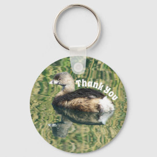 Thank You Bird Water Reflection Photo Appreciation Keychain