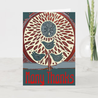Thank You Birds in Tree Card