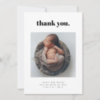Thank You Birth Announcement Card