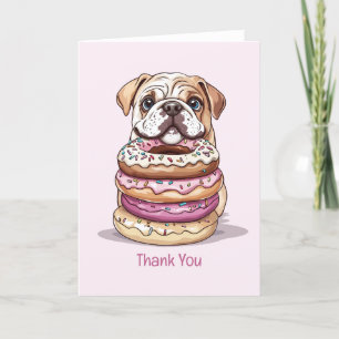 Thank You Birthday English Bulldogs Card