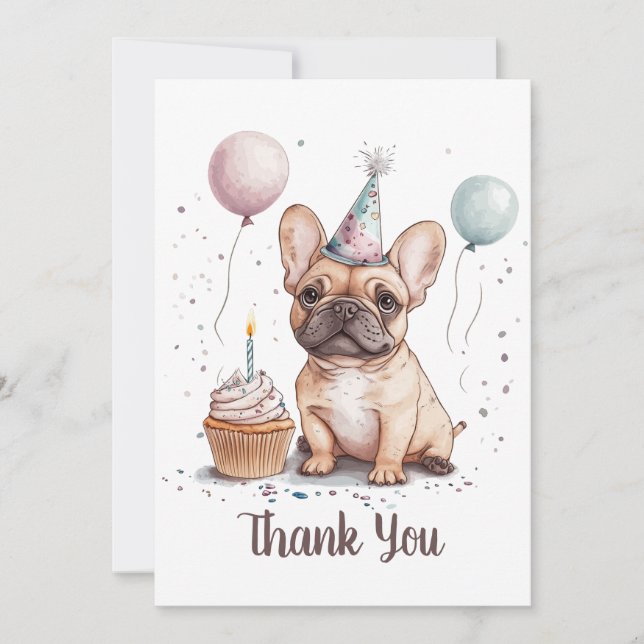 Thank You Birthday French Bulldog (Front)