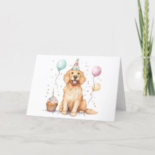 Thank You Birthday Golden Retriever Dog