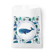 Thank You Birthday Party Marine Whale Nautical Favor Bag