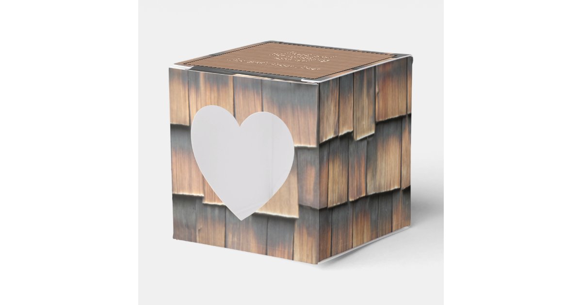 Thank You Birthday Party Wood Shingles For Him Favor Box