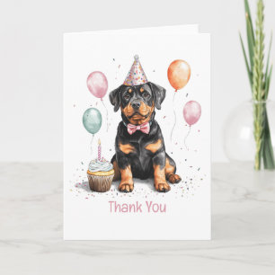 Thank You Birthday Rottweiler Dog