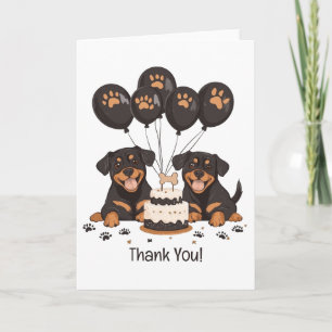 Thank You Birthday Rottweiler Dogs