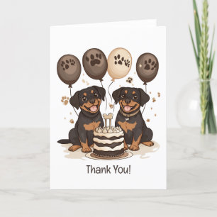 Thank You Birthday Rottweiler Dogs