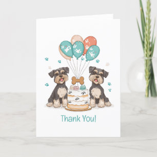 Thank You Birthday Schnauzer Dogs