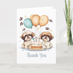 Thank You Birthday Shih Tzu Dogs Birthday Cake