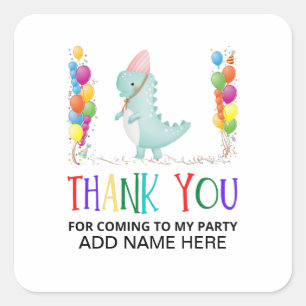 Thank You Birthday   Square Sticker