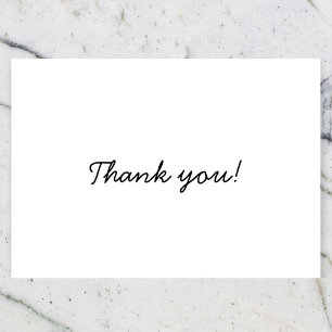 Thank You Black and White Card
