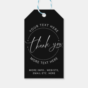 Thank you Black Create Your Own Small Business  Gift Tags