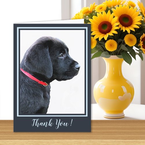 Thank You _ Black Labrador Cute Puppy Dog Card