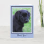 Thank You Black Labrador Puppy Cute Dog Blue