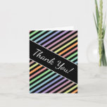 [ Thumbnail: "Thank You!" + Black & Pastel Color Lines Pattern Card ]