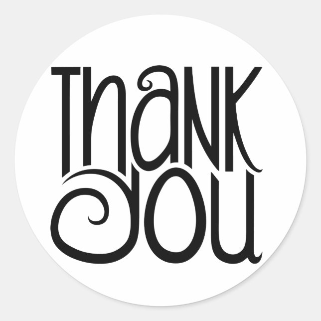 Thank You Black Sticker (Front)