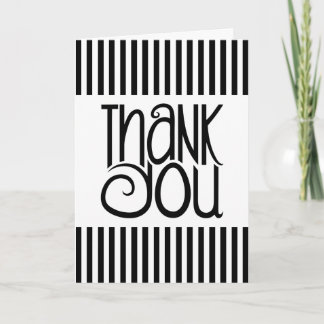 Thank You Black Stripes Card