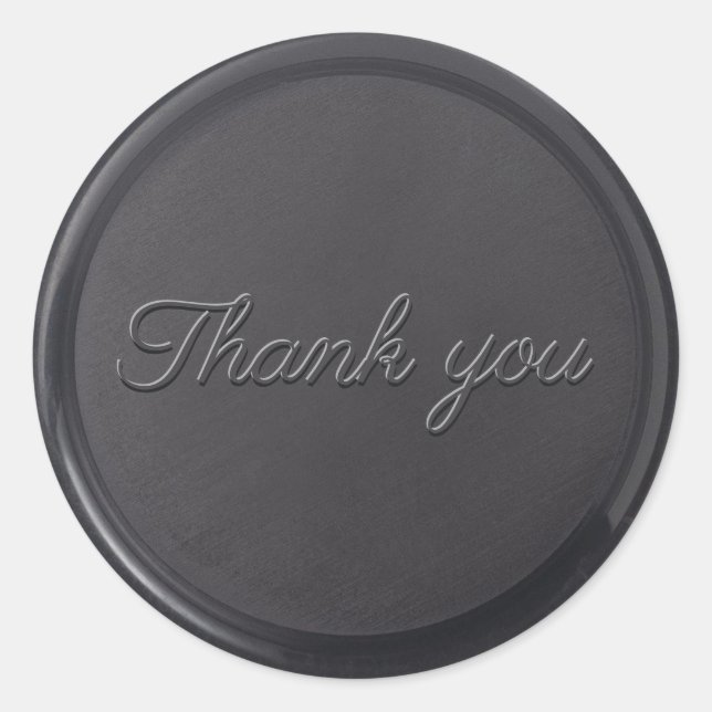 Thank you Black Wax Seal Sticker (Front)