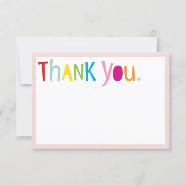 THANK YOU blank business modern bright typography | Zazzle