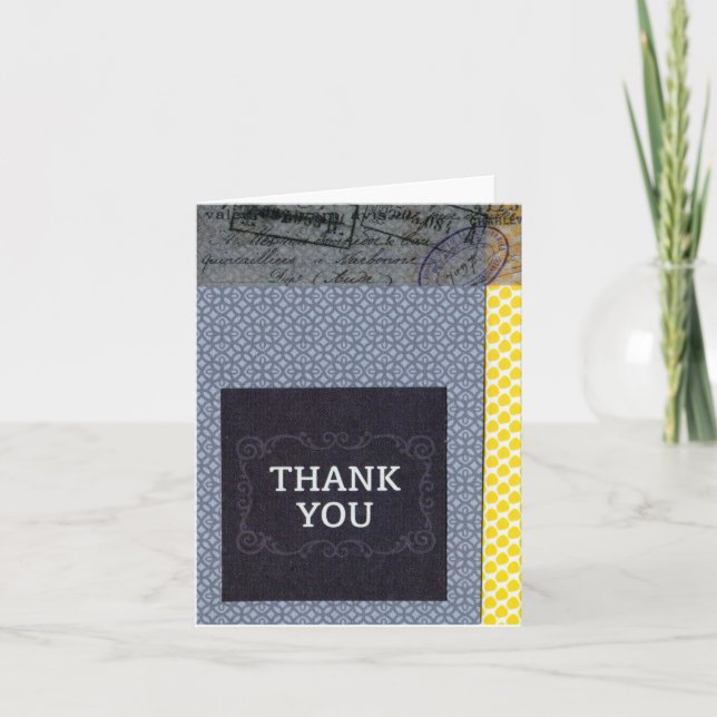Thank you (blank) Folded Greeting Card 4x5 (Front)