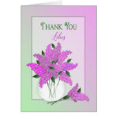 Thank You, Blank Inside, Lilacs in a Vase (Front)