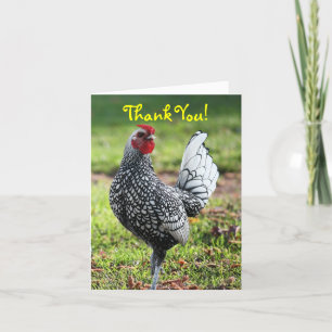 Thank You, Blank, Rooster Letterpress Thank You Card