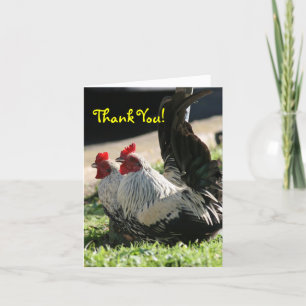 Thank You, Blank, Rooster Letterpress Thank You Card