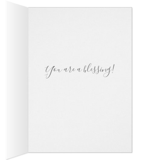 Thank You Blessing Lavender Flowers Religious (Inside (Right))