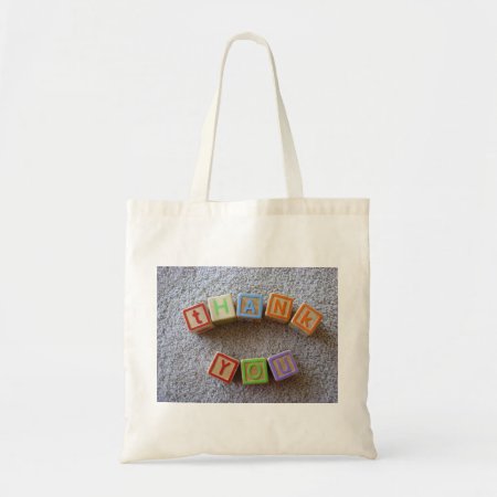 Thank You Blocks-baby Shower Tote Bag