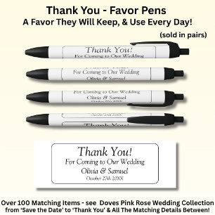 Thank You, Blsck White Wedding  Pen