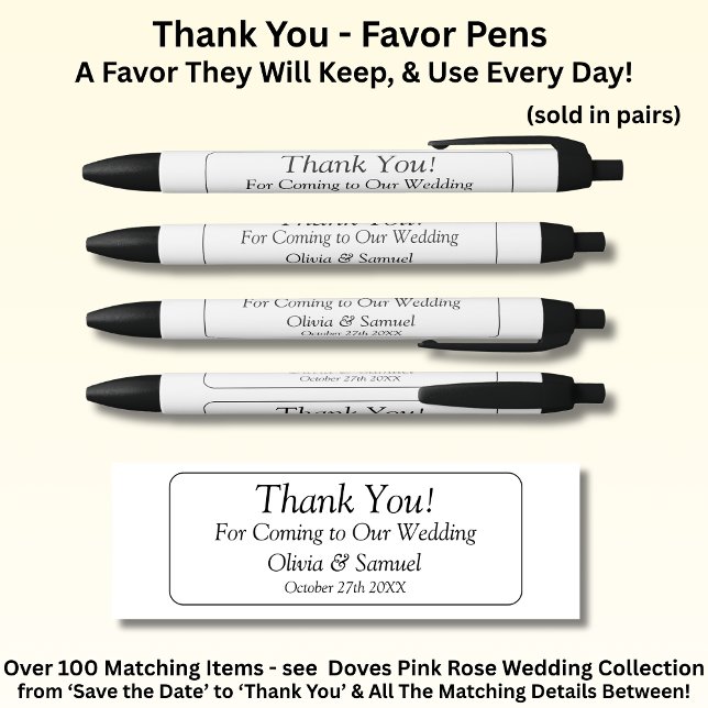 Thank You, Blsck White Wedding  Pen (Creator Uploaded)