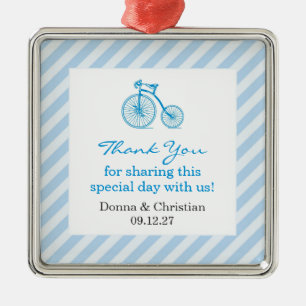 Thank You Blue Baby Shower Favor Ornament