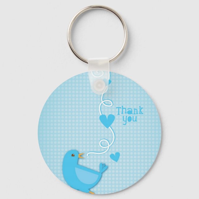 Thank you Blue Bird Keychain (Front)