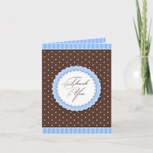 Thank You Blue Brown Card