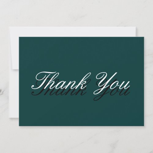 Thank You Blue Green Color Minimalist